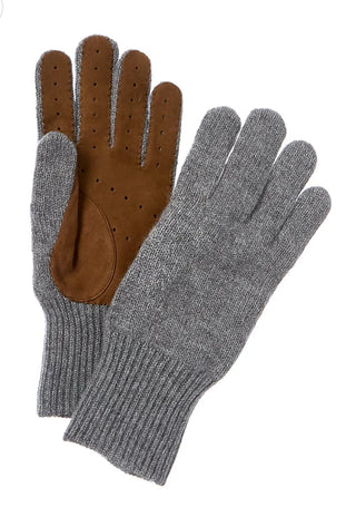BRUNELLO CUCINELLI MEN'S GLOVES IN DARK GREY