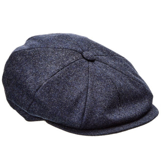 Brunello Cucinelli 100% Wool Flat Cap Grey Blue Men's Hat