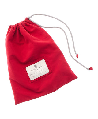 Brunello Cucinelli Mens Red Logo-Embroidered Swim Shorts