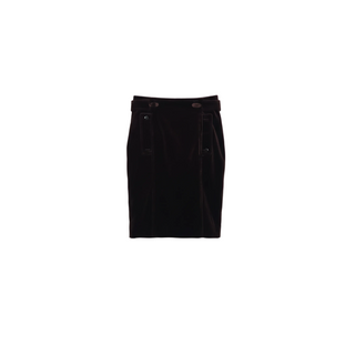 Tom Ford Suede Wrap Skirt with Buttoned Flap Pockets Brown
