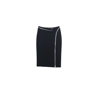 Tom Ford Black Zipper Trimmed Pencil Skirt