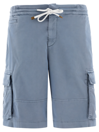 Brunello Cucinelli Cotton Blend Drawstring Cargo Shorts