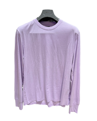 Tom Ford Mens Long Sleeve Lilac Cotton Tee Shirt