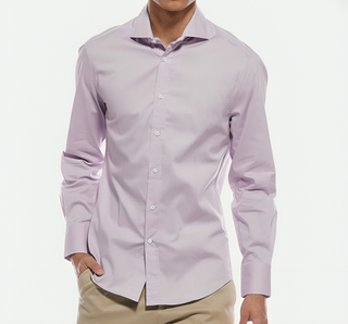 BRUNELLO CUCINELLI MEN'S SHIRT IN LILAC