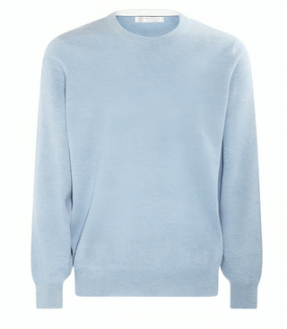 BRUNELLO CUCINELLI MEN'S SWEATER IN LIGHT BLUE