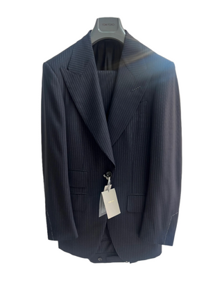 Tom Ford Mens Two Piece Suit in Black & White Pin Stripes