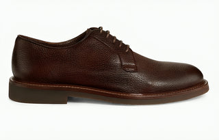 BRUNELLO CUCINELLI MENS SHOES WITH LACES IN DARK BROWN