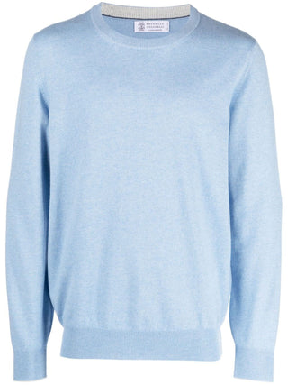 Brunello Cucinelli Light Blue Cashmere Sweater