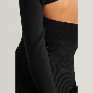 Tom Ford Women’s Black Virgin Wool Polyamide Midi Dress