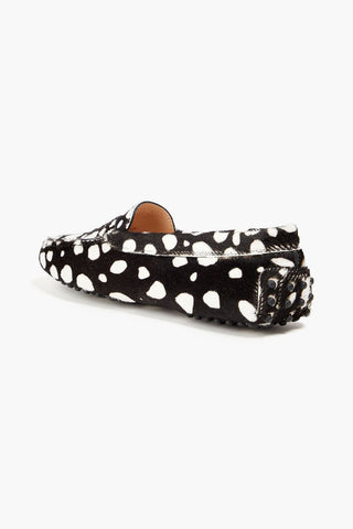 TODS Womens Printed Calf Hair Loafers