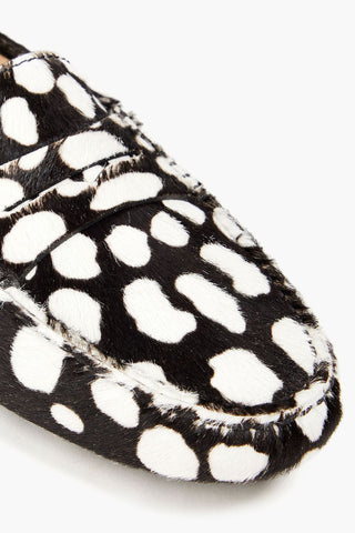 TODS Womens Printed Calf Hair Loafers