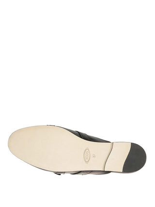 TODS Women’s Bow detail black leather mules