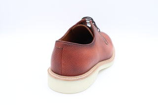 Brunello Cucinelli New Men's Leather Derby Shoes In Cognac