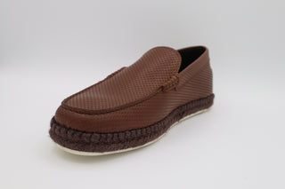 Tod’s Men’s Brown Perforated Leather Espadrilles