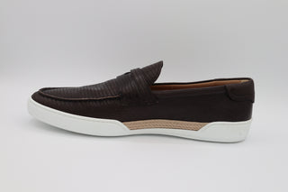 Tod’s Men’s New Chocolate Brown Leather Slip On Shoes