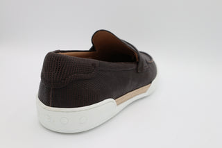Tod’s Men’s New Chocolate Brown Leather Slip On Shoes