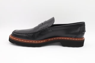 Men's Tod’s Black Leather Carrarmato Loafer In Black