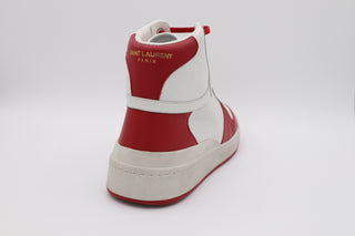 Saint Laurent New SL24 Men’s High Top Basketball Sneakers White Red