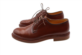 Brunello Cucinelli Leather Men's Brown Laced Derby Shoes