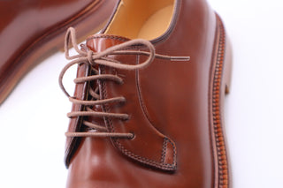 Brunello Cucinelli Leather Men's Brown Laced Derby Shoes