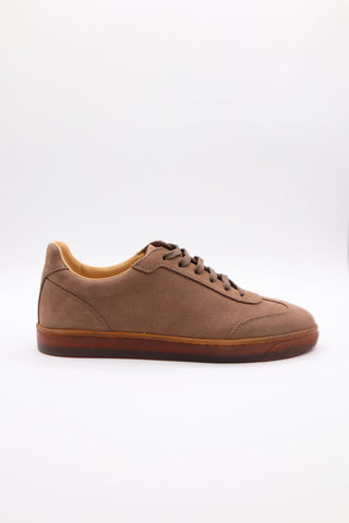 Brunello Cucinelli Brown Calfskin Leather Sneakers