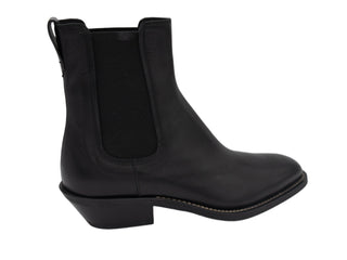 Tods Mens Heeled Leather Chelsea Boots in Black