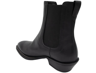 Tods Mens Heeled Leather Chelsea Boots in Black