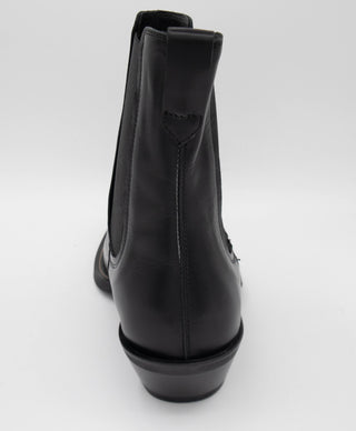 Tods Mens Heeled Leather Chelsea Boots in Black