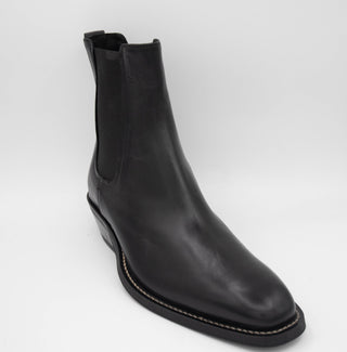 Tods Mens Heeled Leather Chelsea Boots in Black