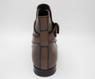 Tods Mens Leather Buckled Ankle Boots in Brown