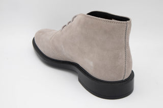 Tods Mens Suede Leather Ankle Boots in Off White
