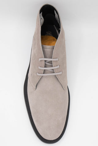 Tods Mens Suede Leather Ankle Boots in Off White