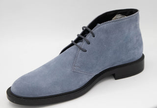 Tods Mens Suede Leather Ankle Boots in Sky Blue