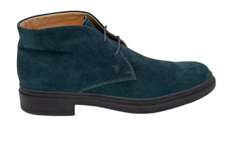 Tods Mens Suede Leather Ankle Boots in Blue