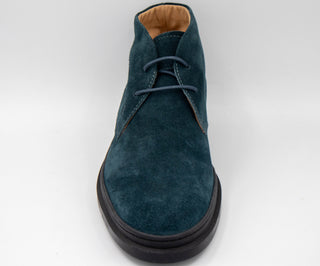 Tods Mens Suede Leather Ankle Boots in Blue