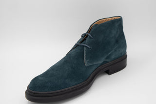 Tods Mens Suede Leather Ankle Boots in Blue