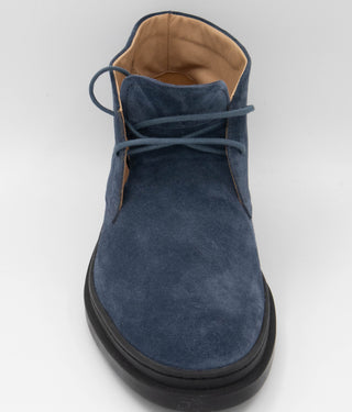 Tods Mens Suede Leather Ankle Boots in Navy