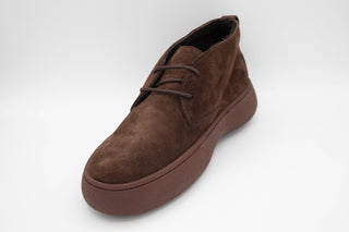 Tods Mens Suede Leather Lace Up Boots in Brown