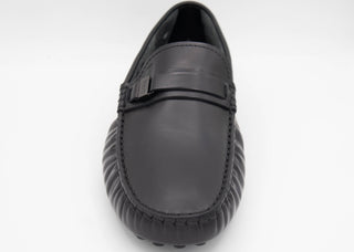 Tods Mens Leather Loafers in Black