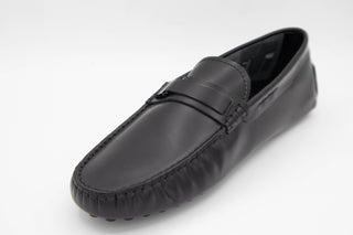 Tods Mens Leather Loafers in Black