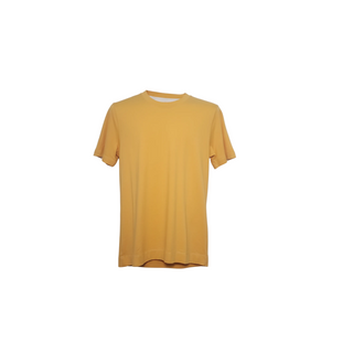 Brunello Cucinelli Cotton Mustard Crewneck T-Shirt