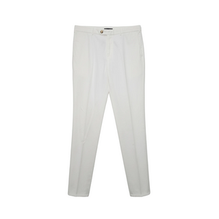 Brunello Cucinelli Cotton Tailored Trousers White