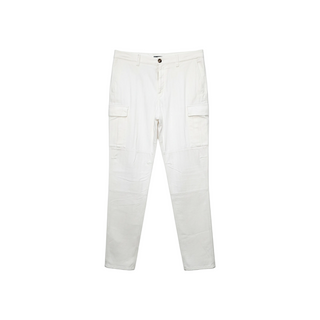 Brunello Cucinelli Cotton Herringbone Cargo Pants White