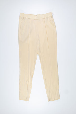 Brunello Cucinelli Womens Beige Silk Pants