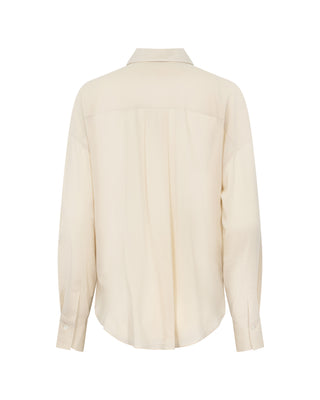 Brunello Cucinelli New Women’s Beige Silk Shirt