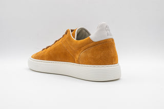 Brunello Cucinelli New Men’s Cognac Suede Low Top Sneakers