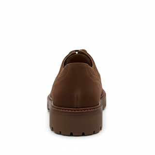 Brunello Cucinelli New Menâ€™s Brown Lace-Up Derby Shoes Lug Sole