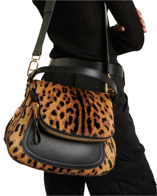 Tom Ford Womens Leather Bag In Leopard