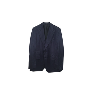 Tom Ford Mens Navy 62% Silk & 38% Linen Shelton Jacket