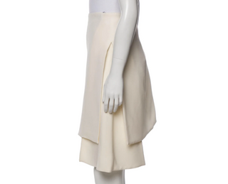 Christian Dior Silk Skirt In Naturale Chic & Timeless